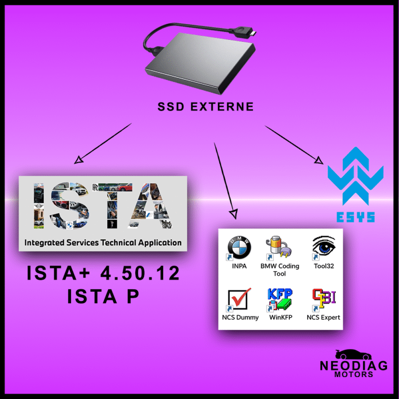 ICOM NEXT INTERFACE + SSD EXTERNE ista+ 4.50/ista P